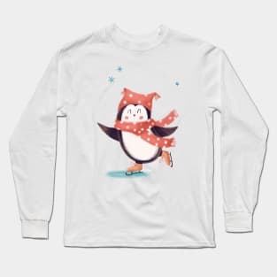 Skating penguin Long Sleeve T-Shirt